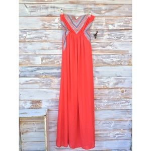 Coral Boho Maxi